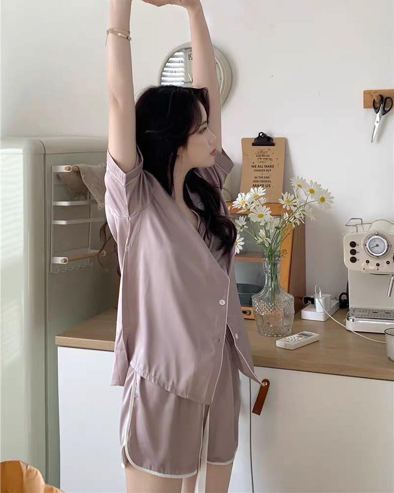 Satin Pajamas Set Wear