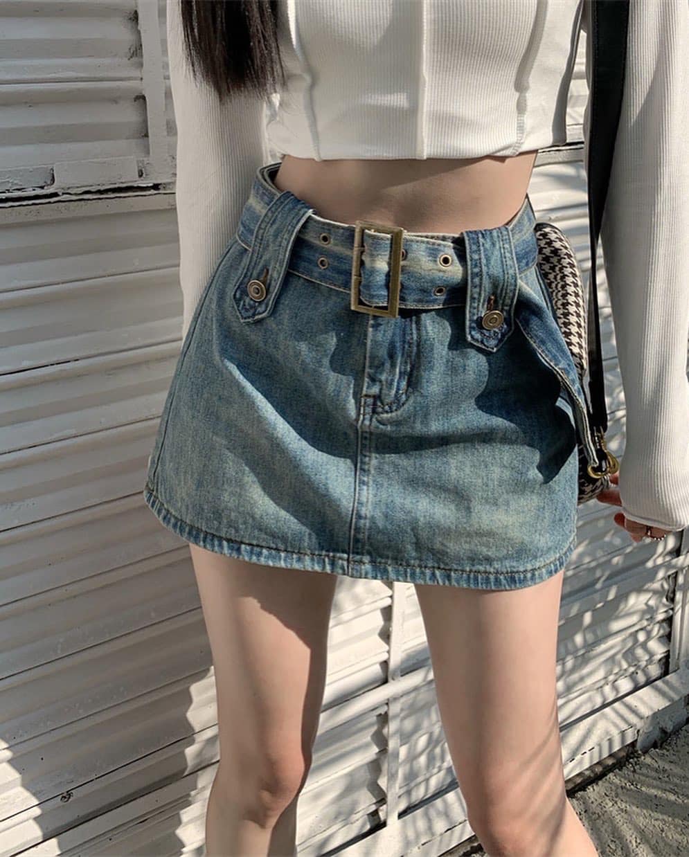 Denim Skirt w/ Belt