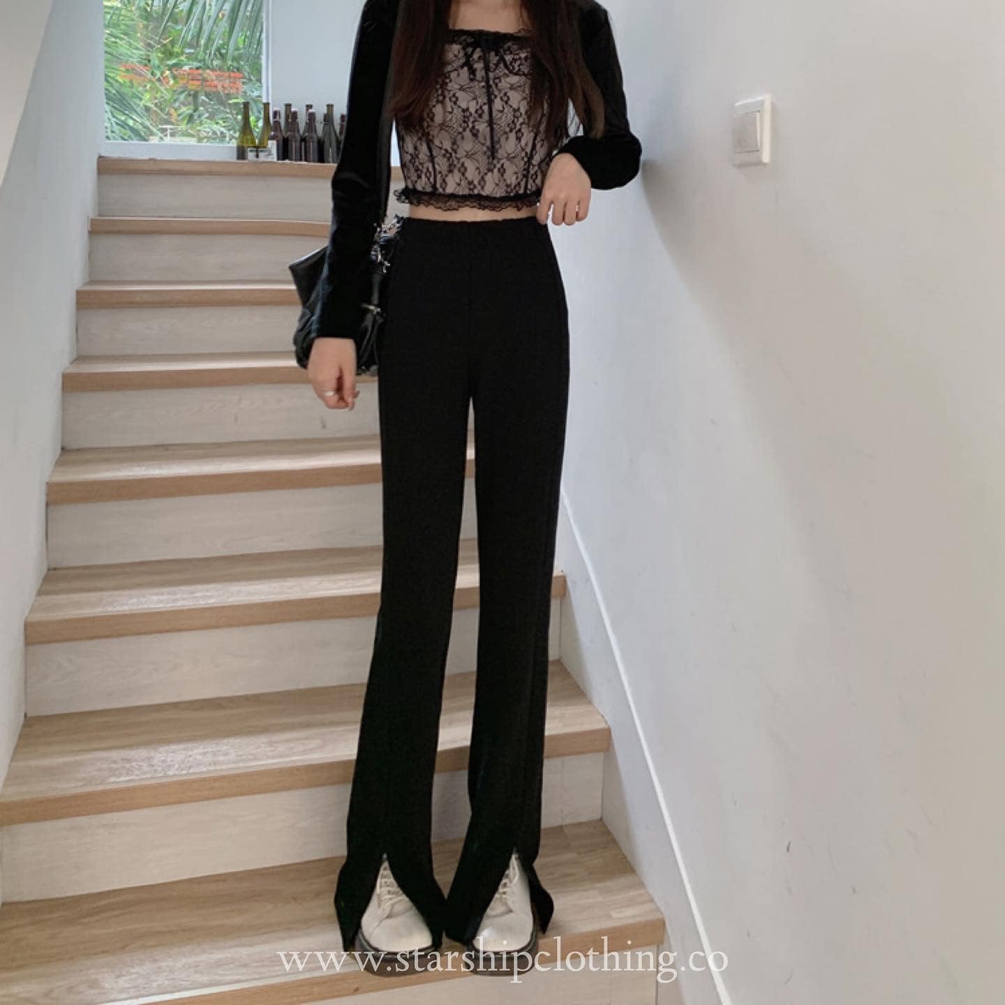 Trumpet Slit Long Pants