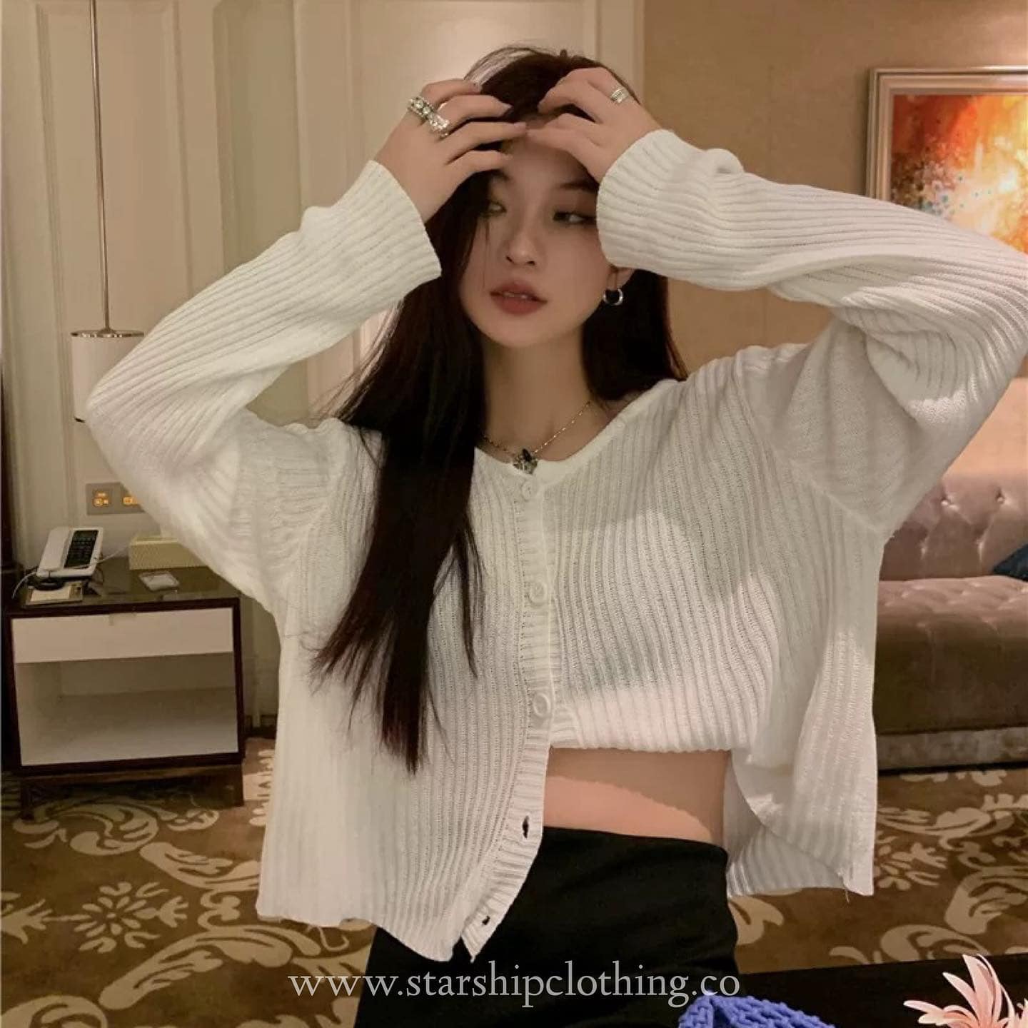 Knitted Button Blouse