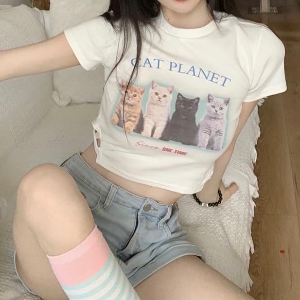 Cat Planet Crop Top