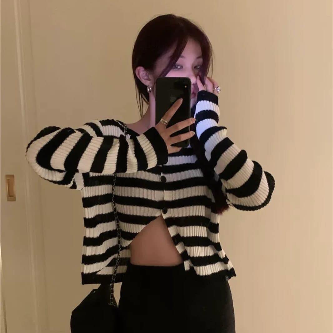 Knitted Button Blouse