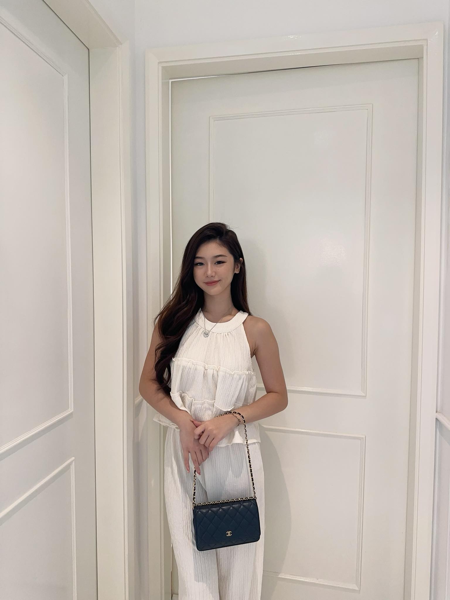 Halter Flare Blouse & Pants Set