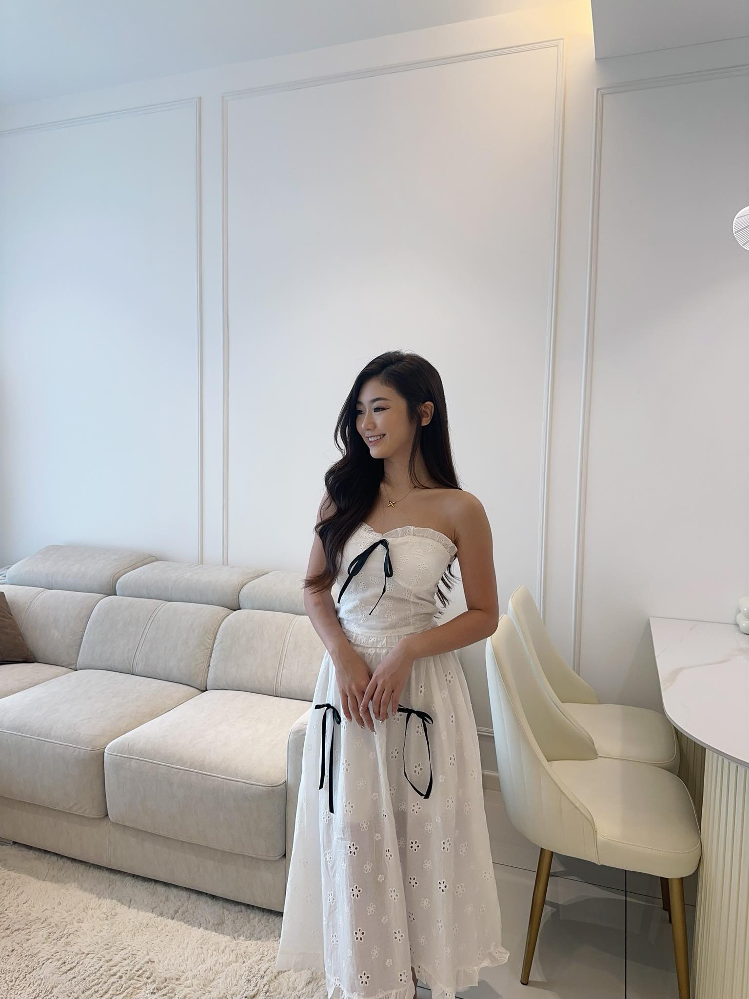 White Padded Tube Top & Skirt Set