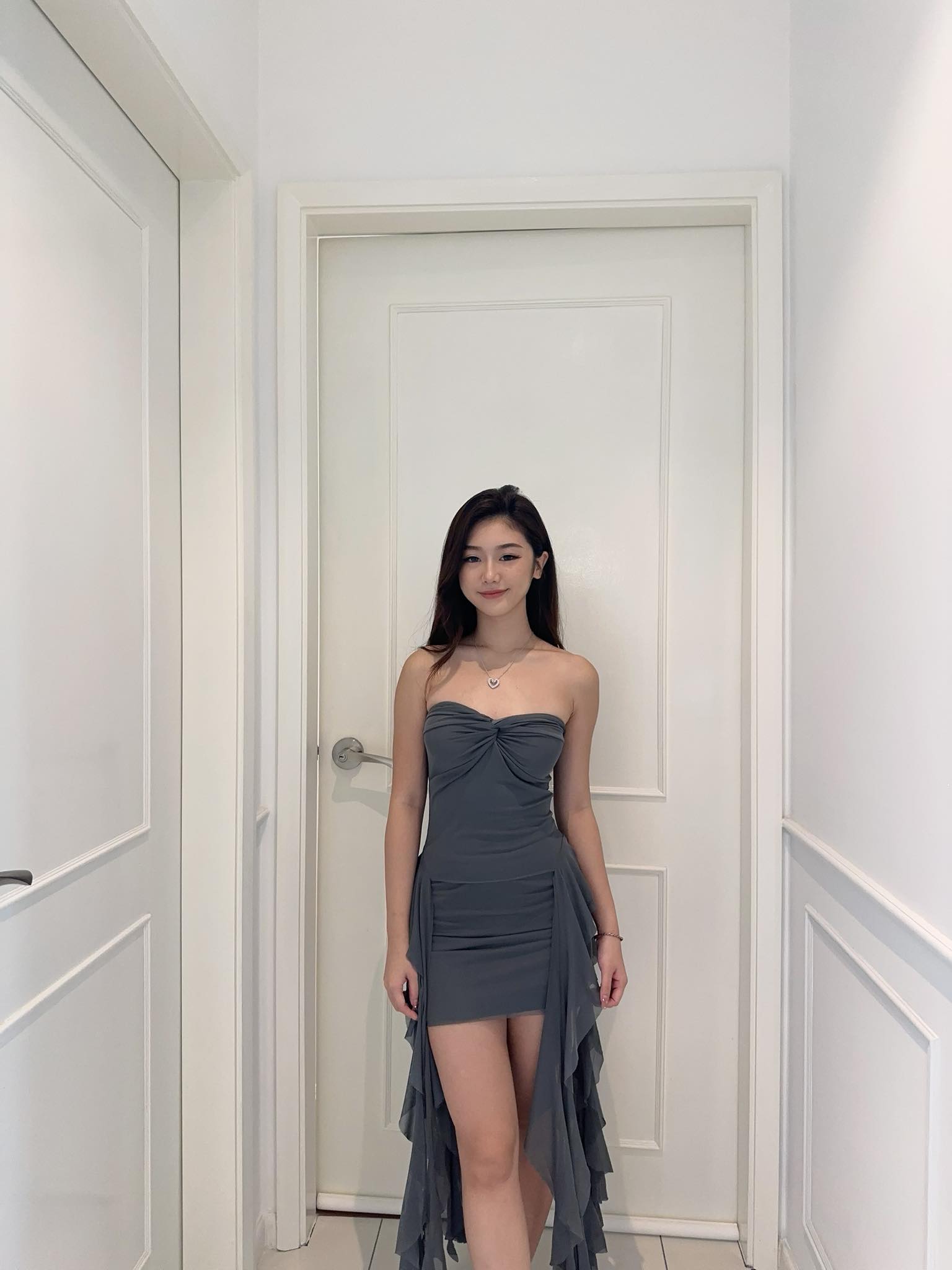 Grey Tube & Skirt Set