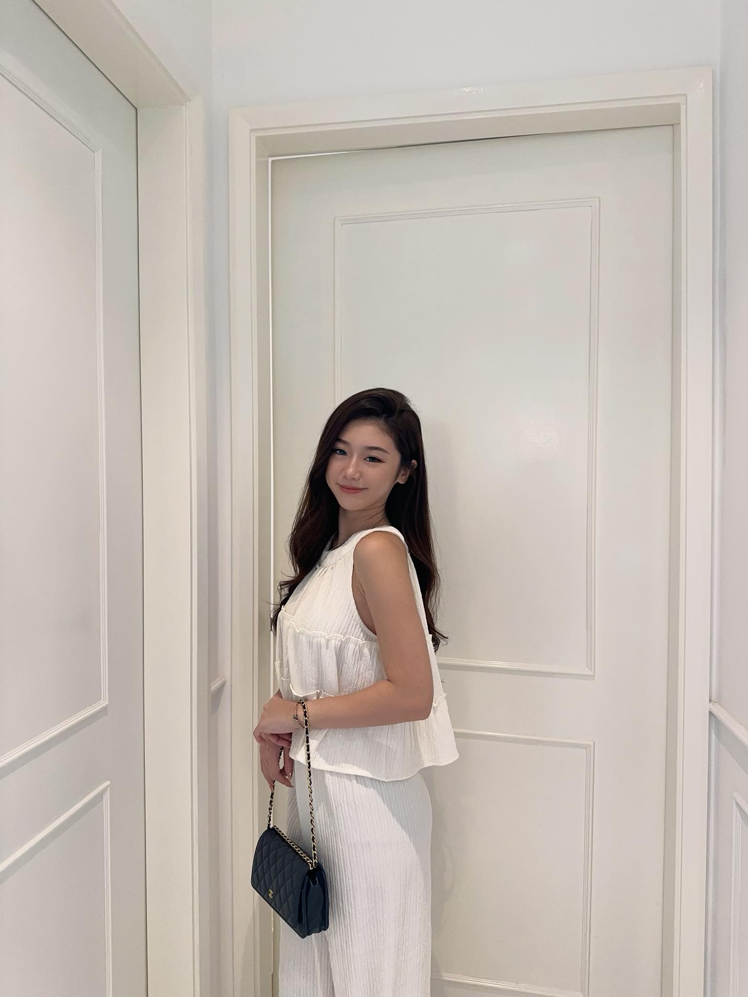 Halter Flare Blouse & Pants Set