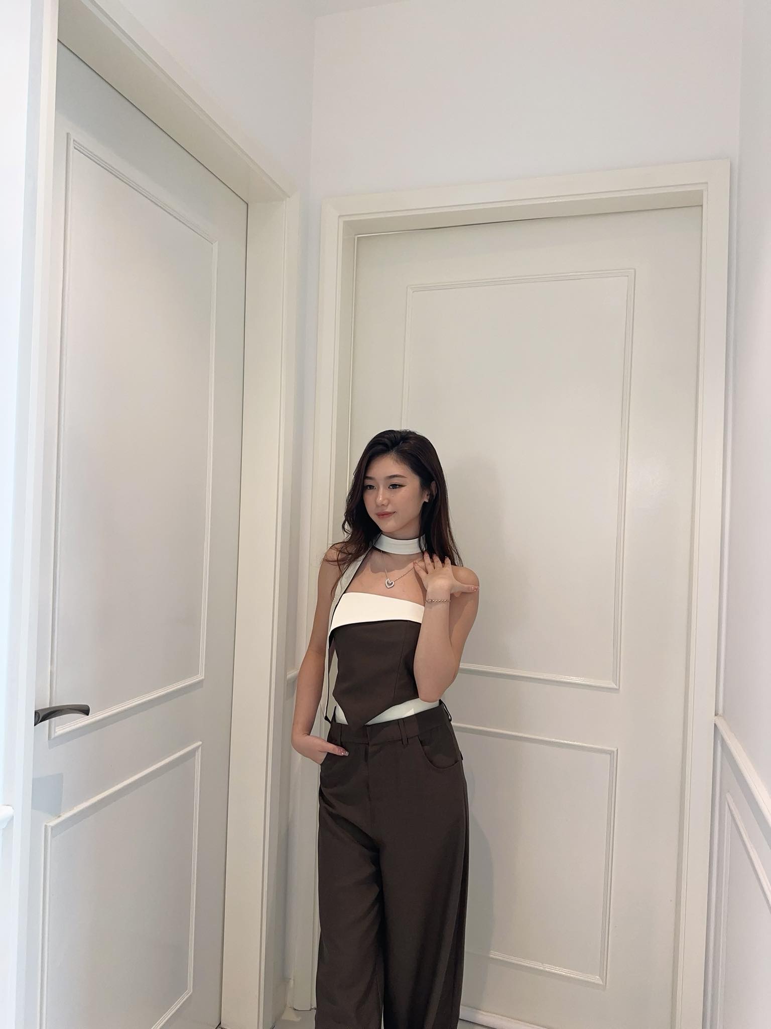 Scarf Tube Top & Pants Set