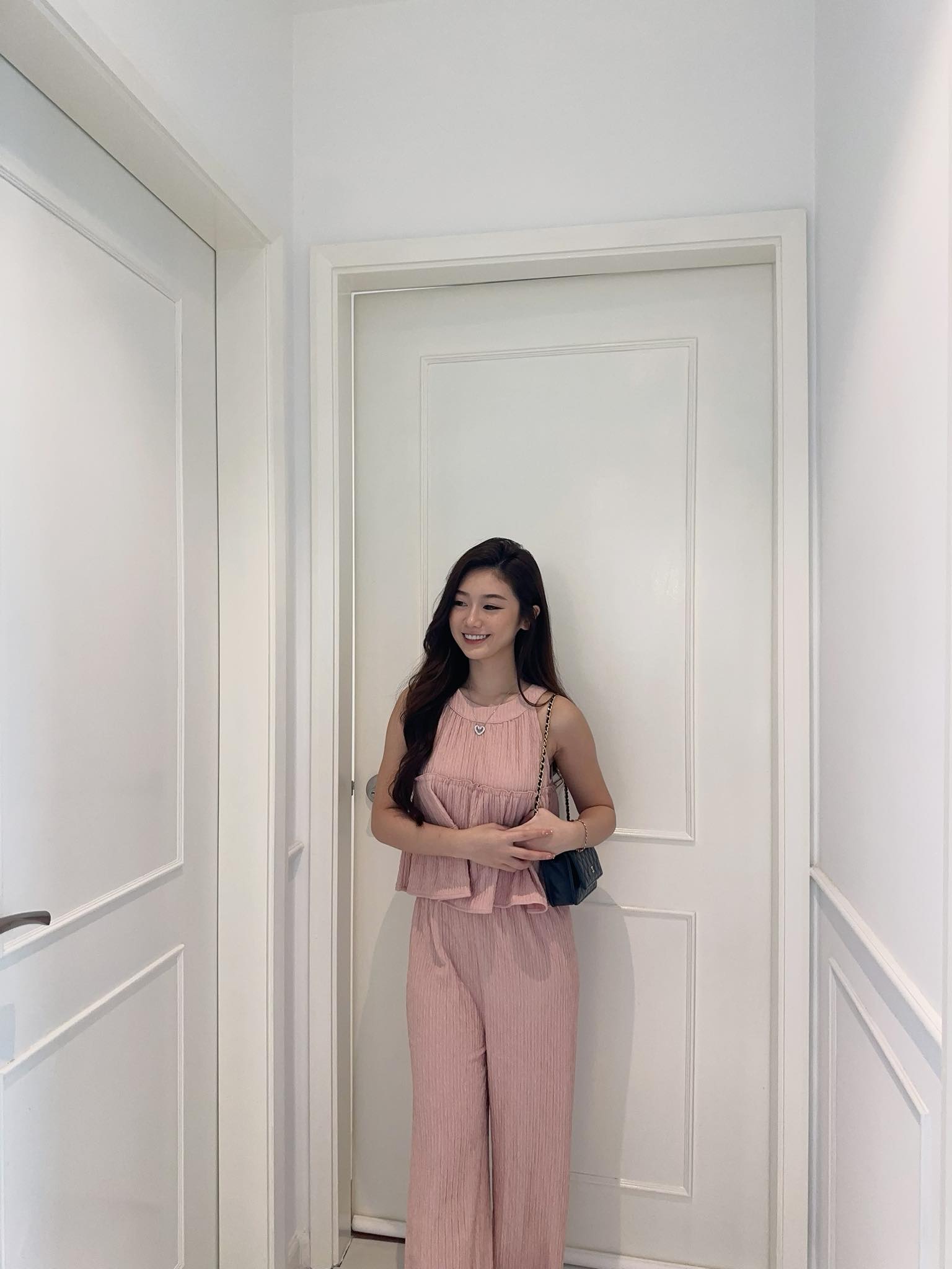 Halter Flare Blouse & Pants Set