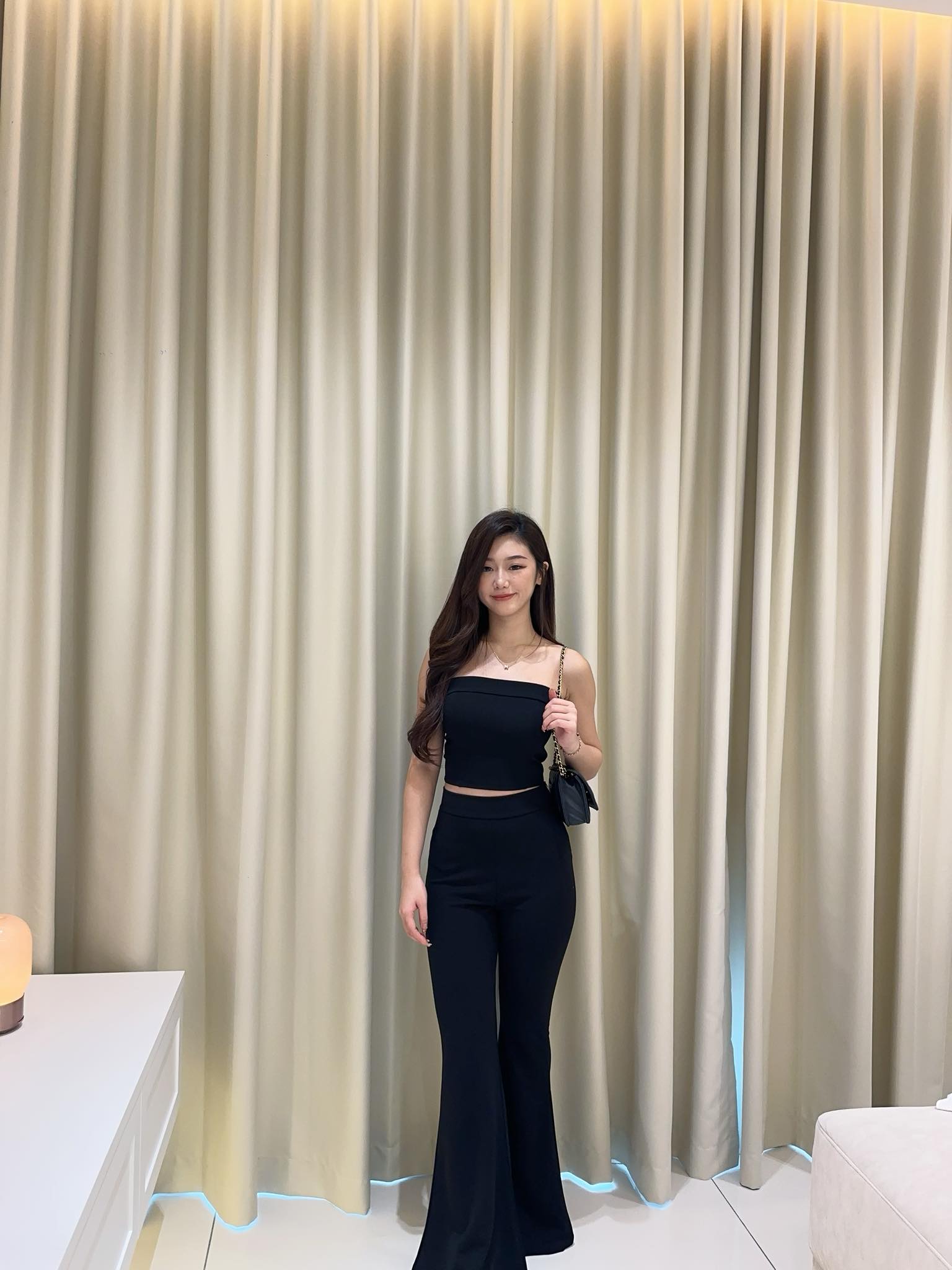 Tube Top & Trumpet Pants Set Wear