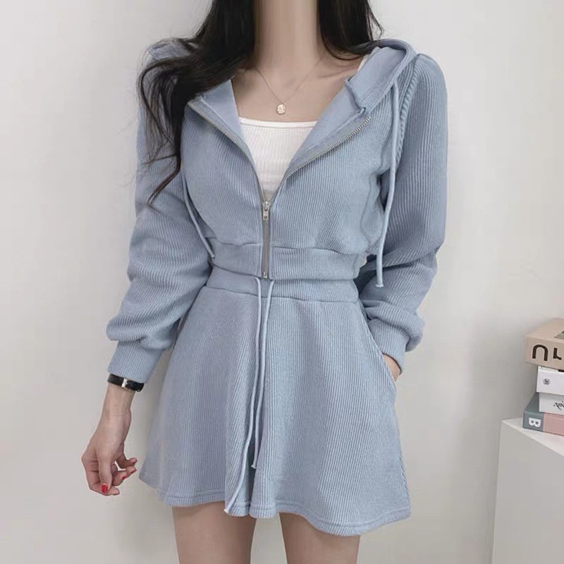 Crop jacket & shorts set wear