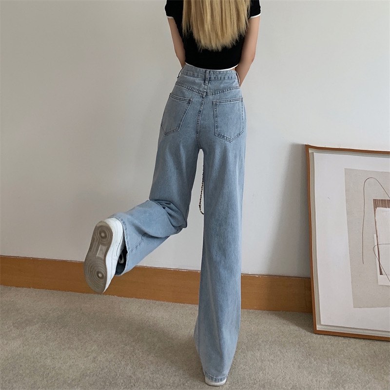 Ripped high waist denim pants