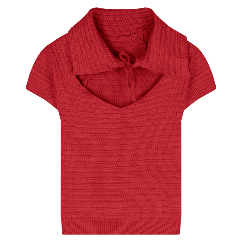 Knitted Polo Top