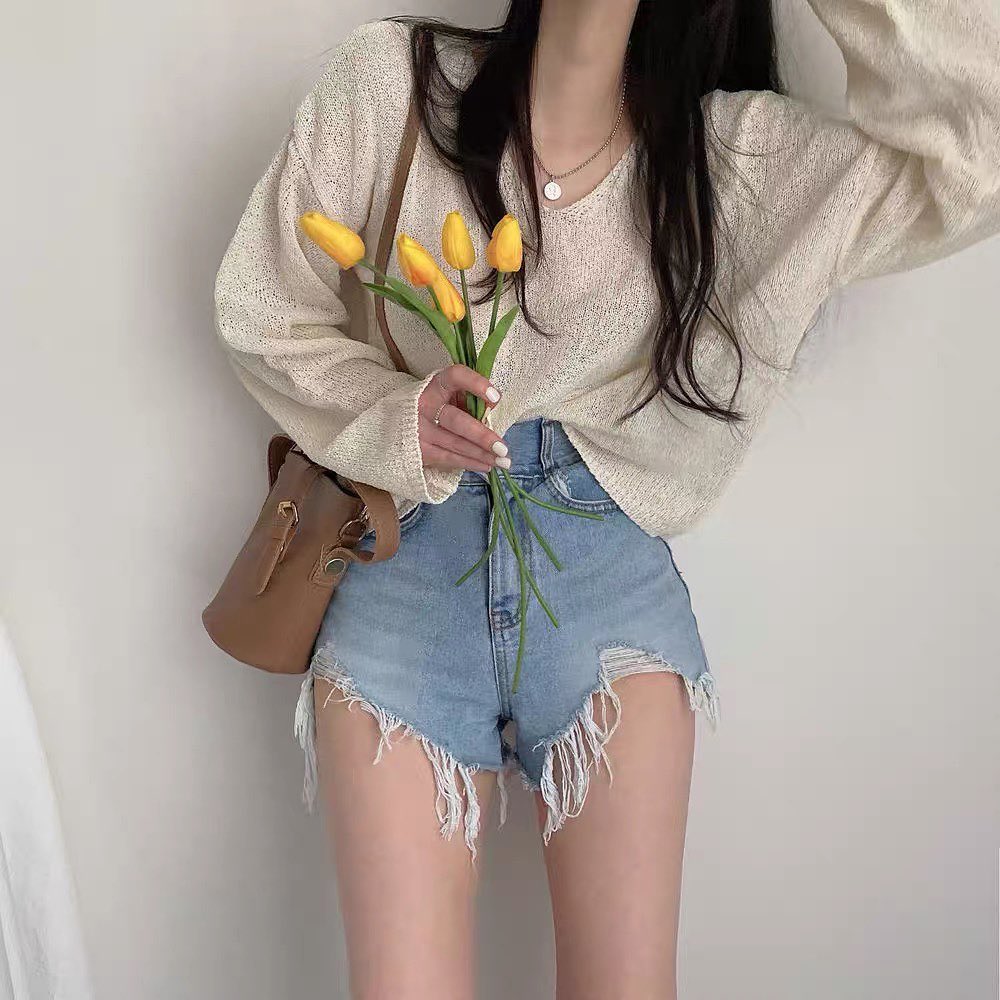 Thessa denim high waist shorts