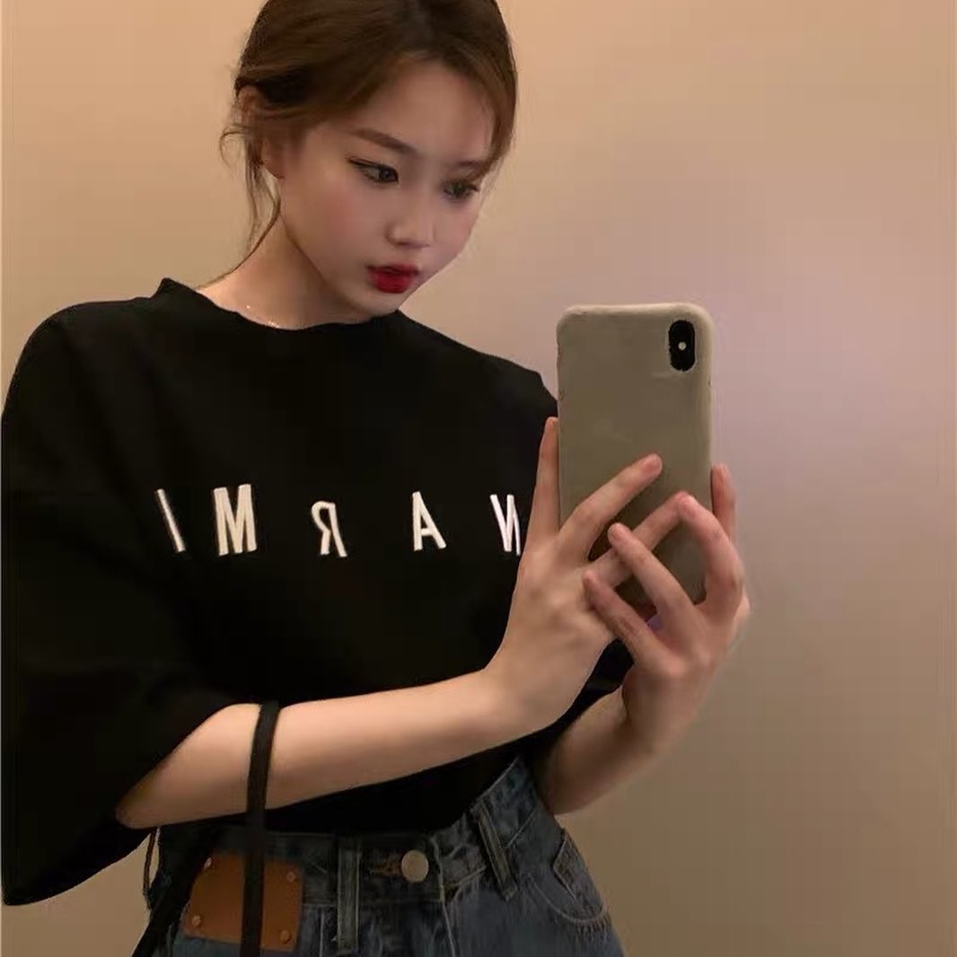 Embroidered oversized T-shirt