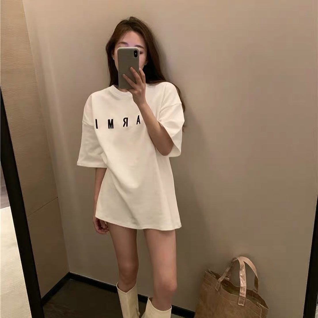 Embroidered oversized T-shirt