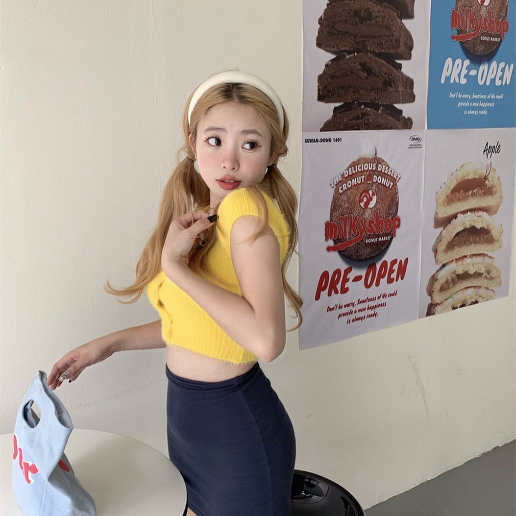 Furry Square Neck Crop Top