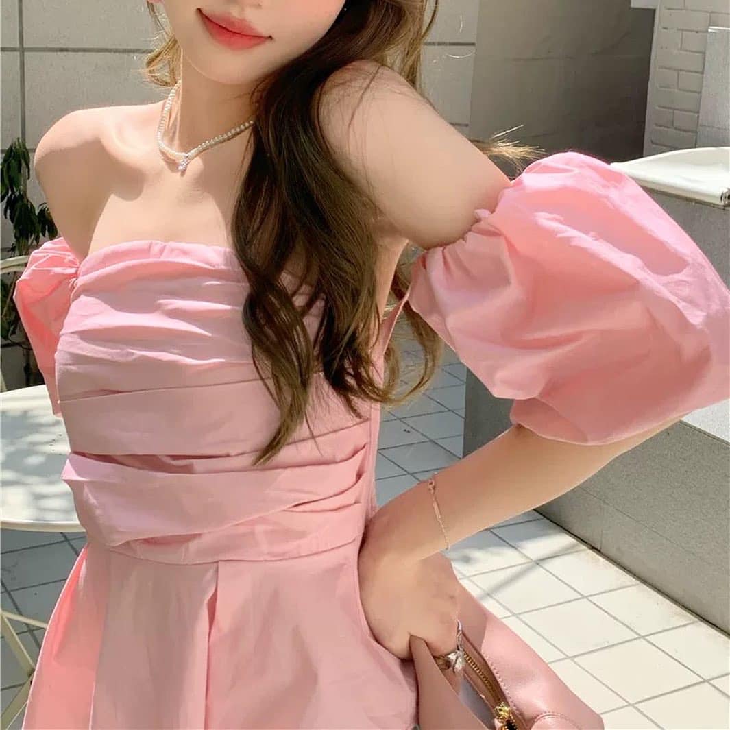 Off Shoulder Puffy Blouse