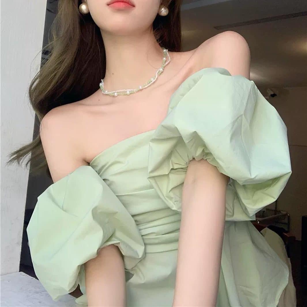 Off Shoulder Puffy Blouse