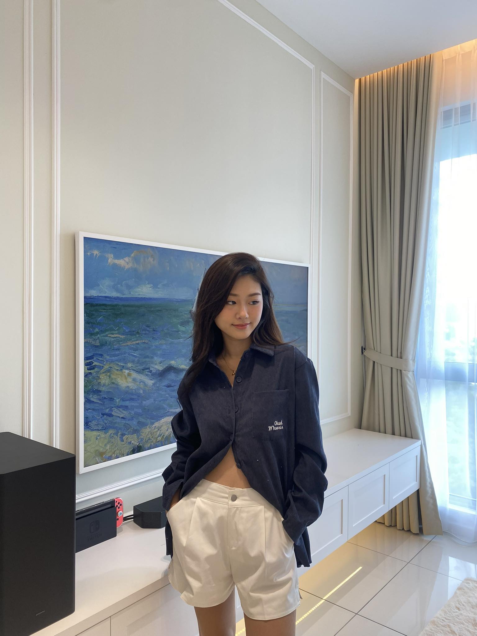 Waffle Embroidered Shirt