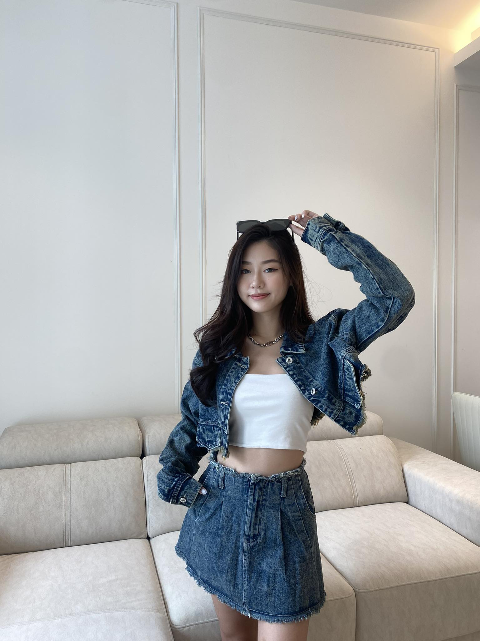 Denim Jacket & Skirt Set