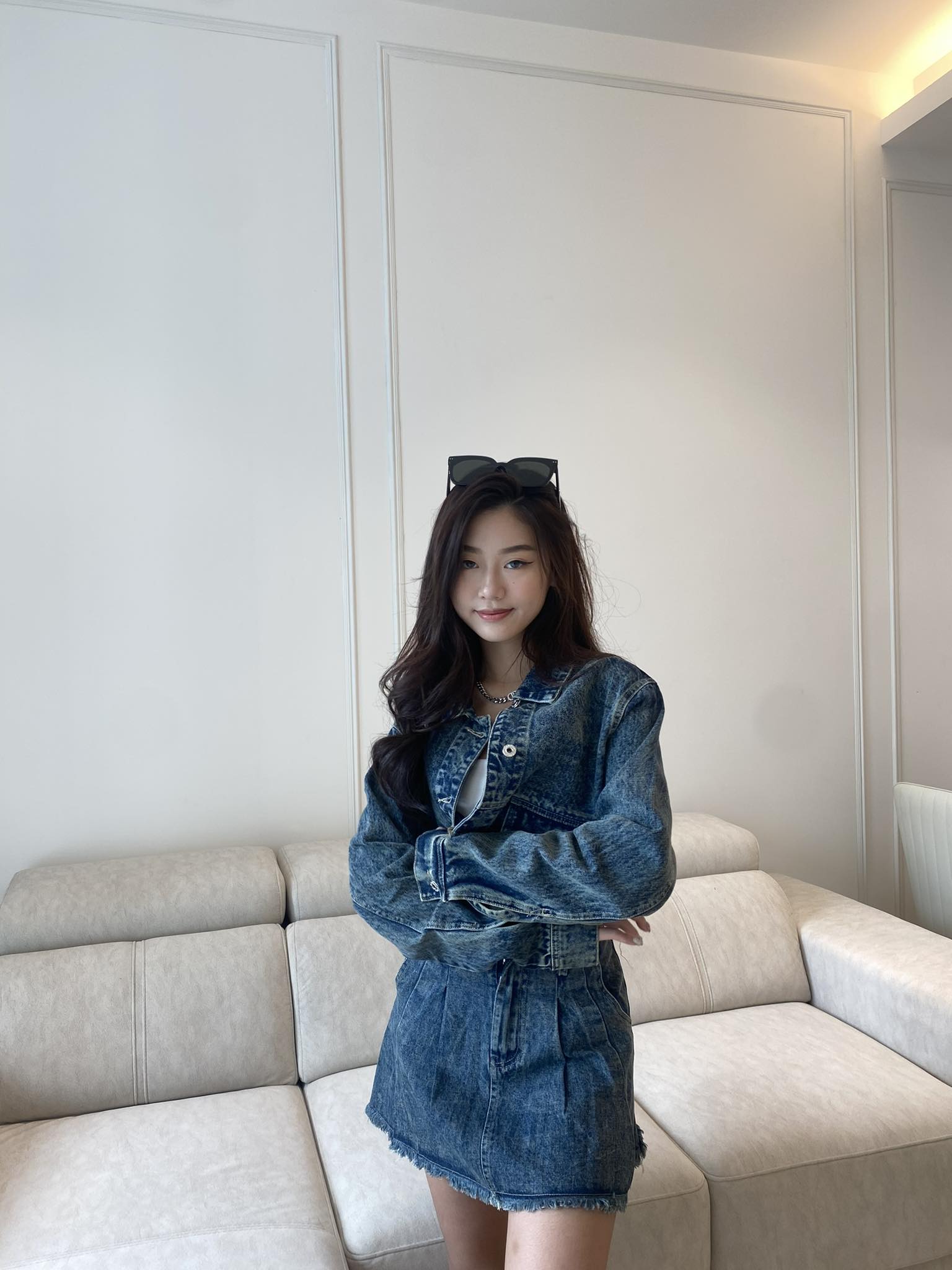 Denim Jacket & Skirt Set