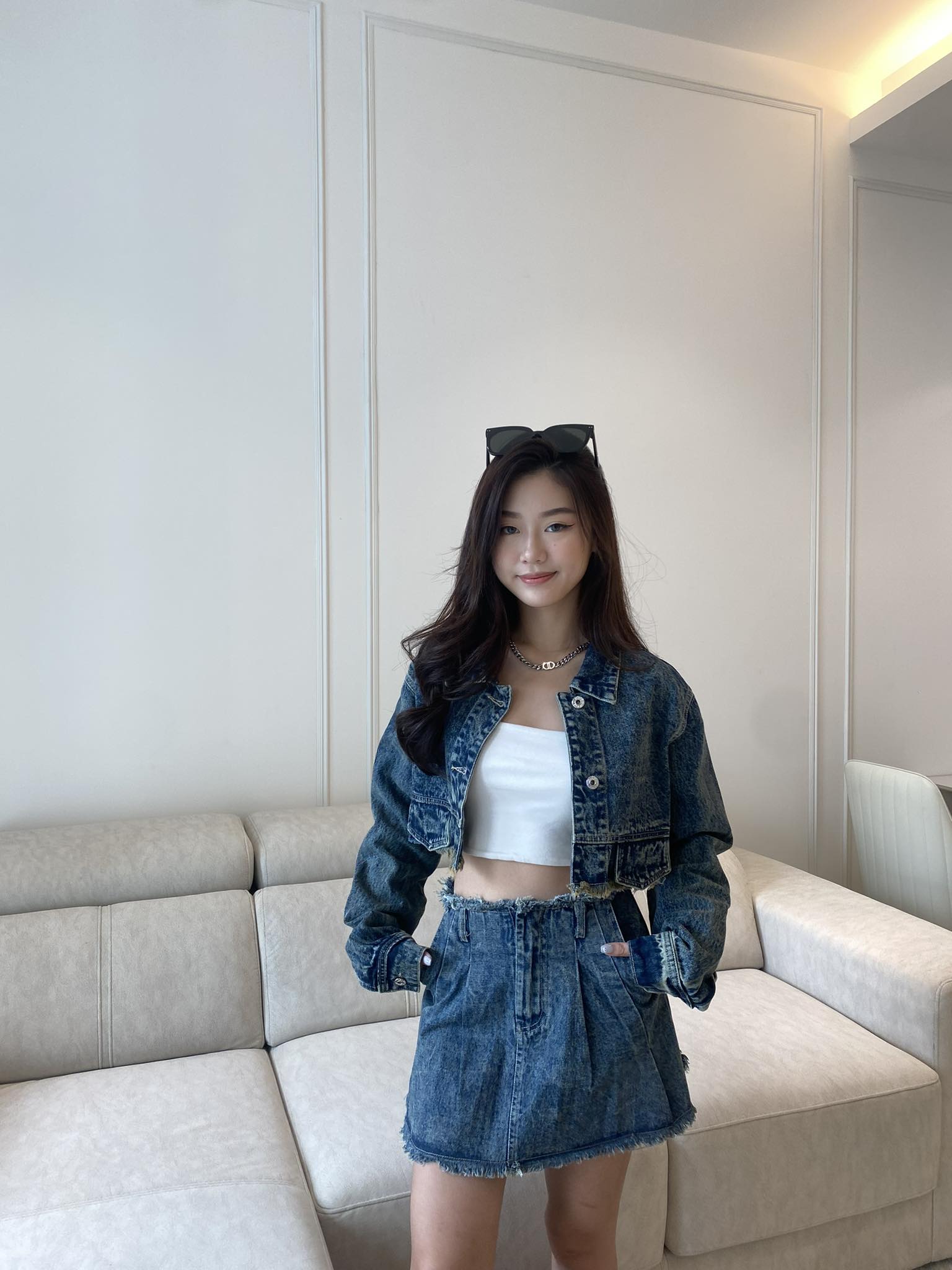 Denim Jacket & Skirt Set