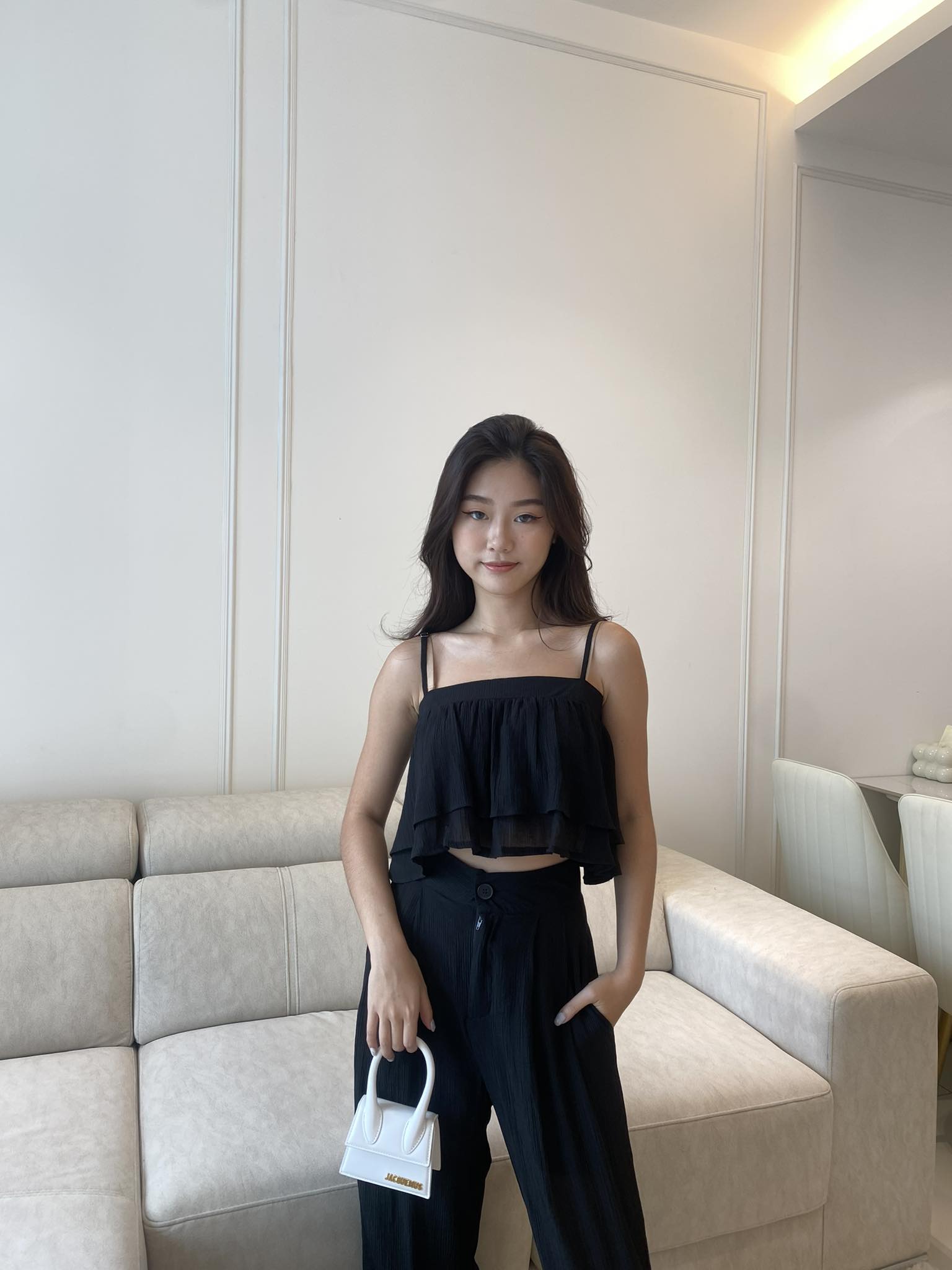 Sleeveless Crop Top & Pants Set