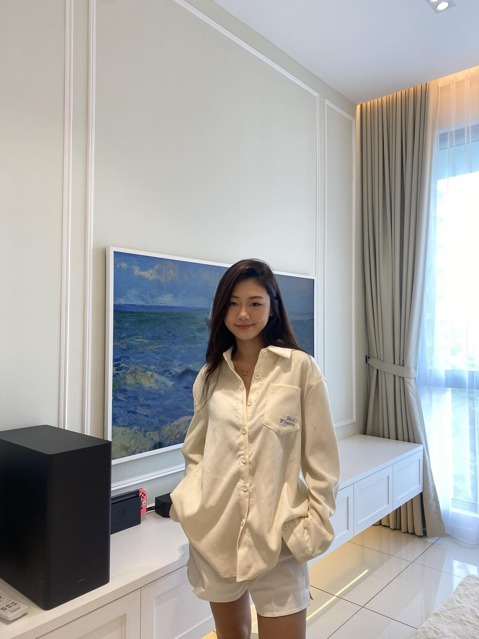 Waffle Embroidered Shirt