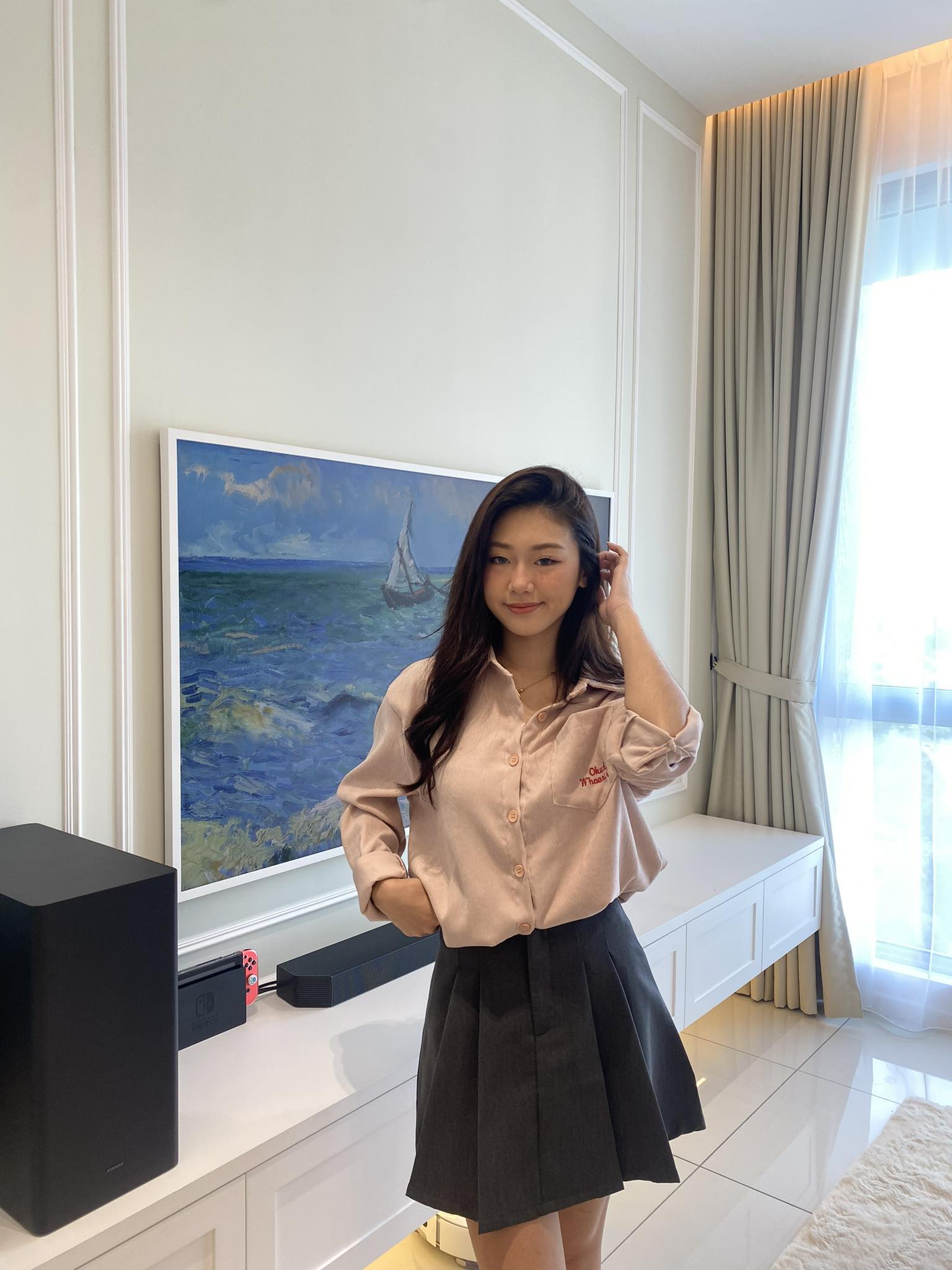 Waffle Embroidered Shirt