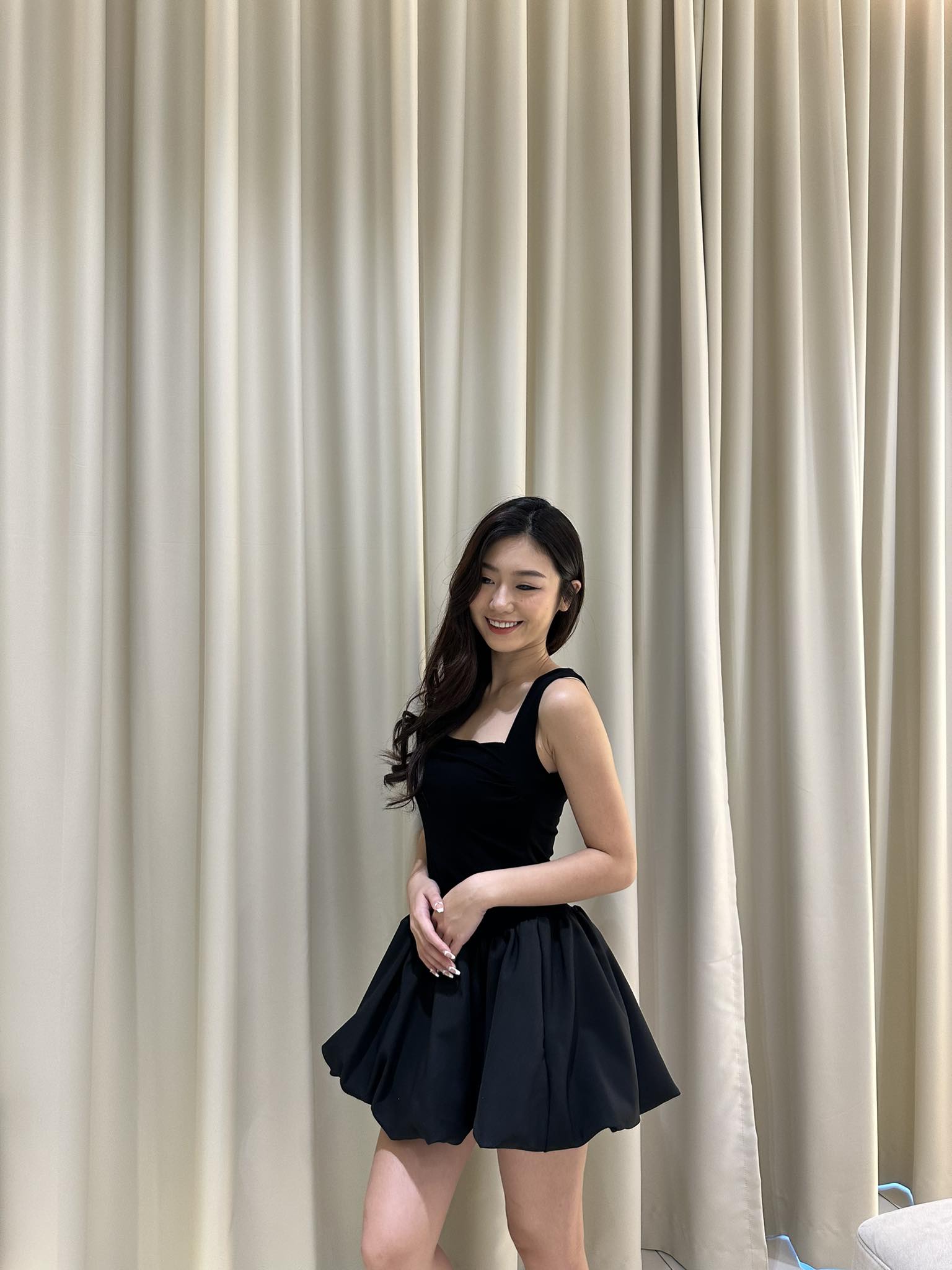 Sleeveless Short Puffy Dress