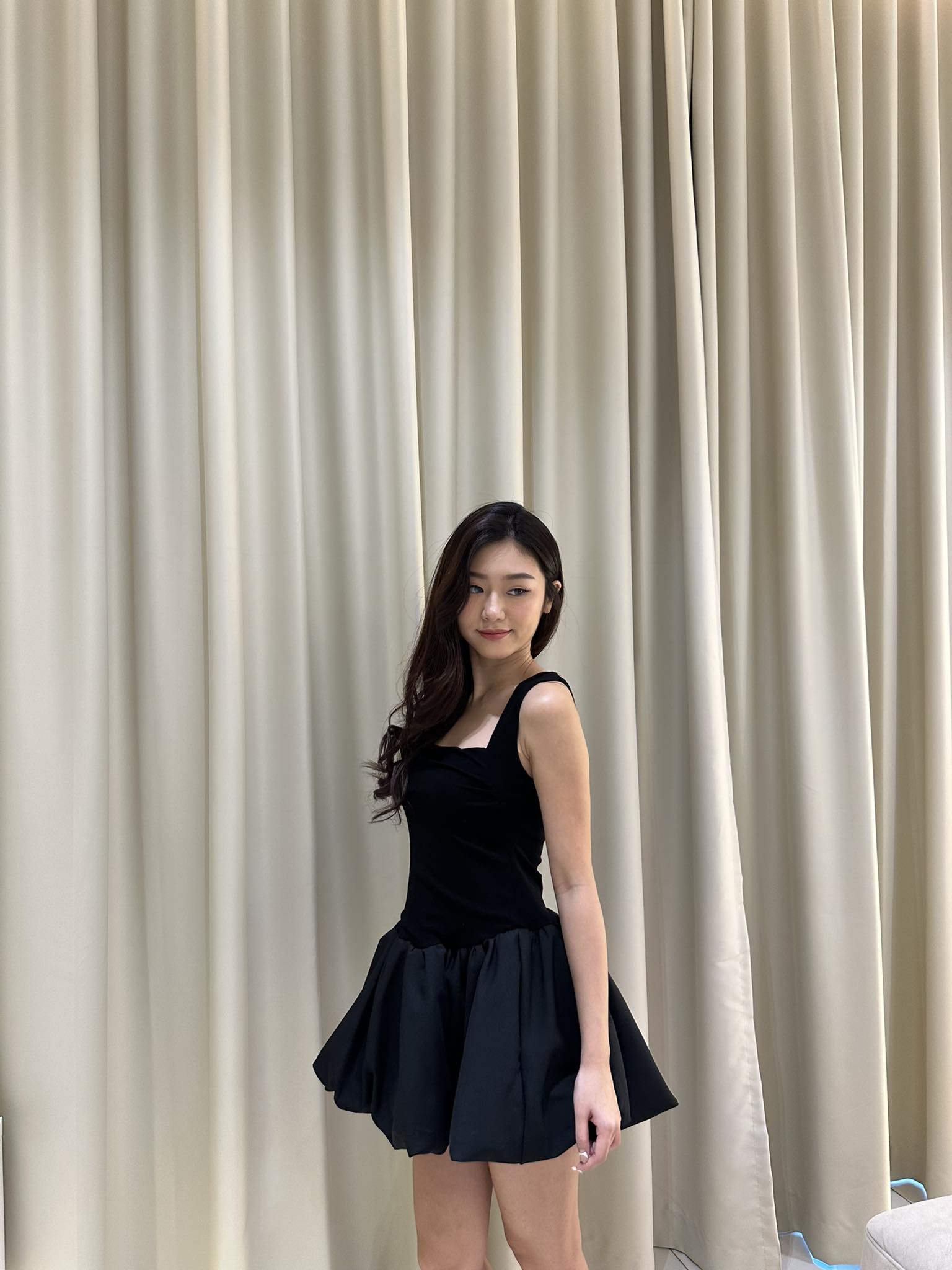 Sleeveless Short Puffy Dress