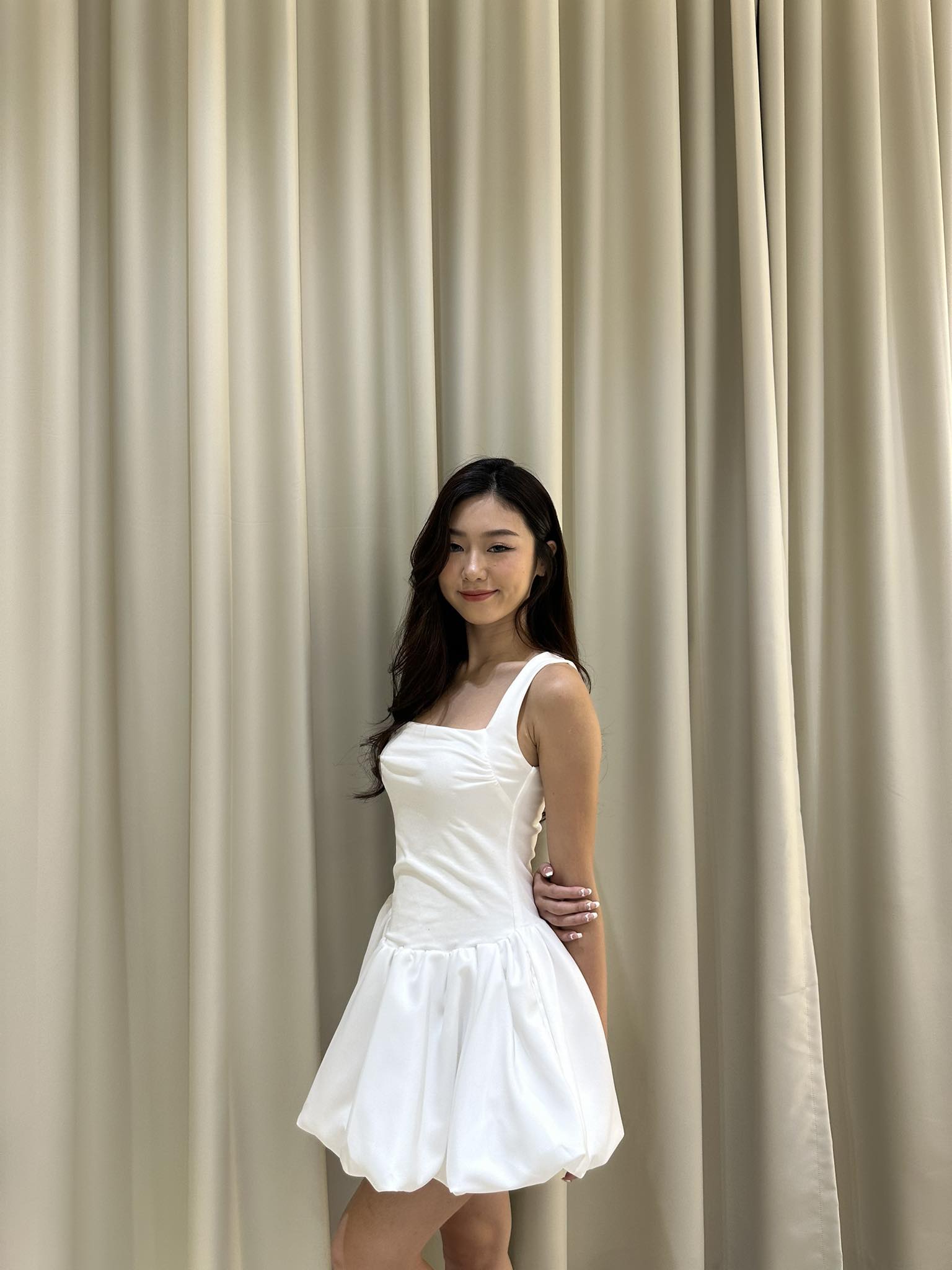 Sleeveless Short Puffy Dress