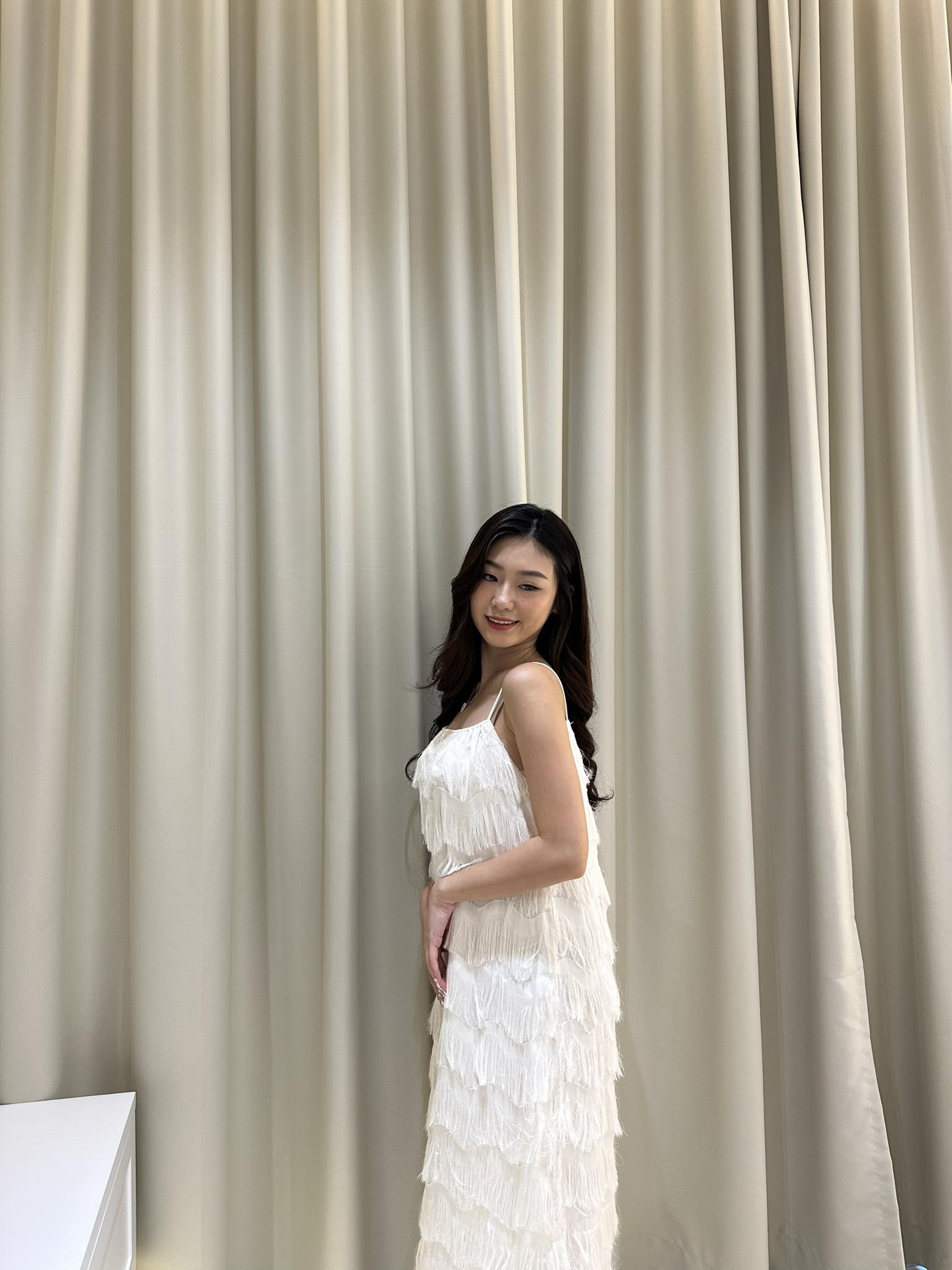 Feather Maxi Sleeveless Long Dress