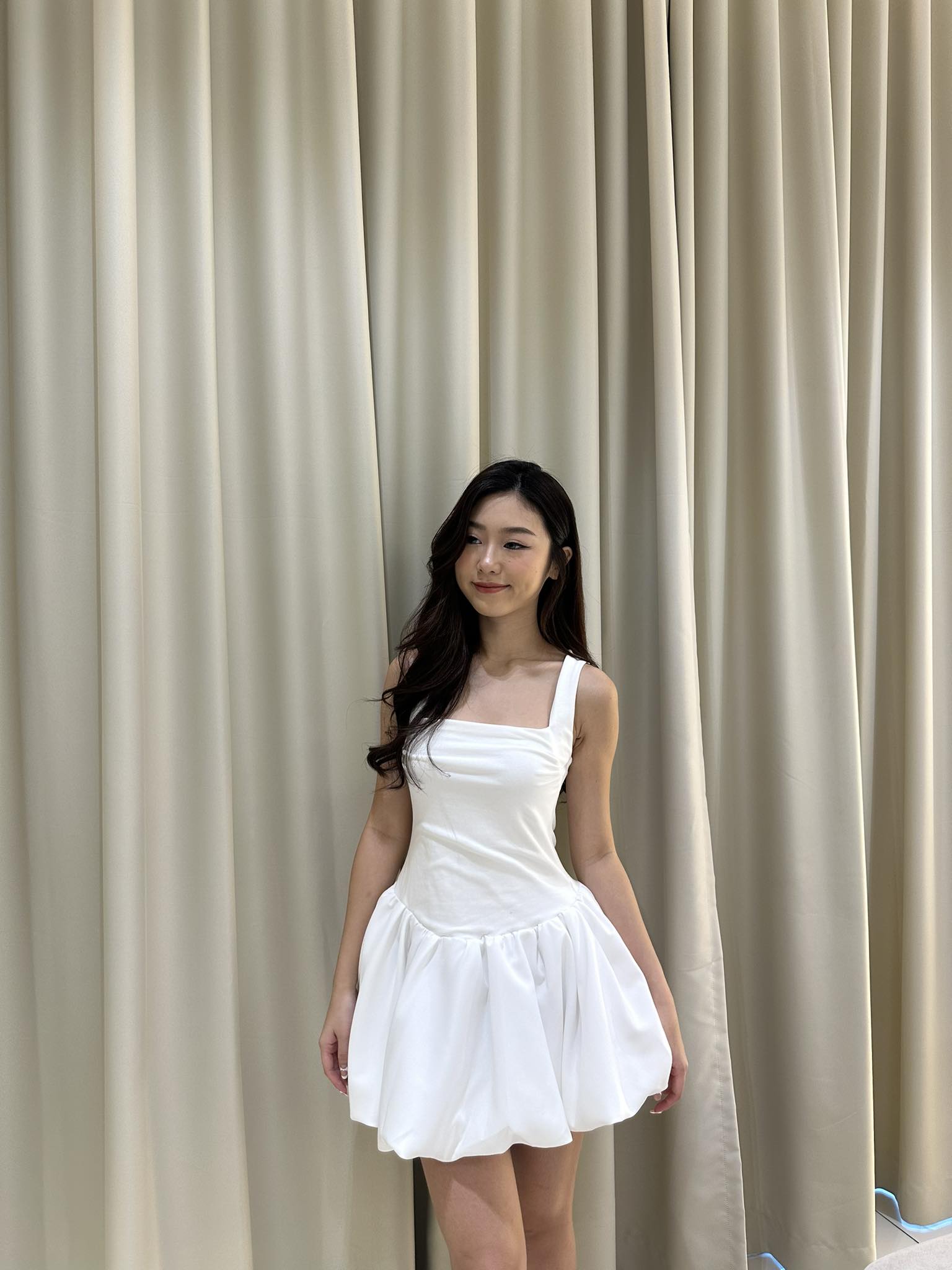 Sleeveless Short Puffy Dress