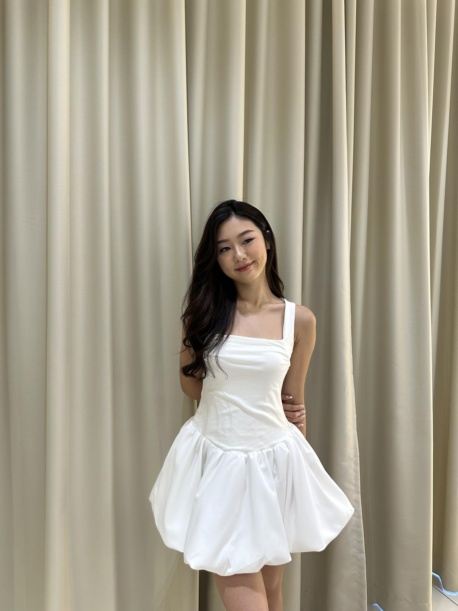 Sleeveless Short Puffy Dress