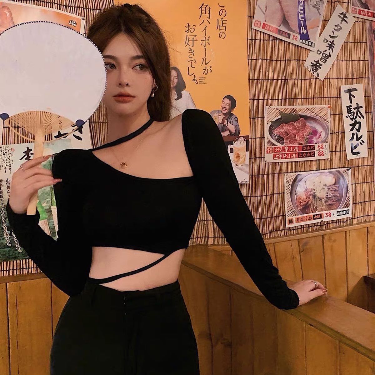 Vicky long sleeve crop top