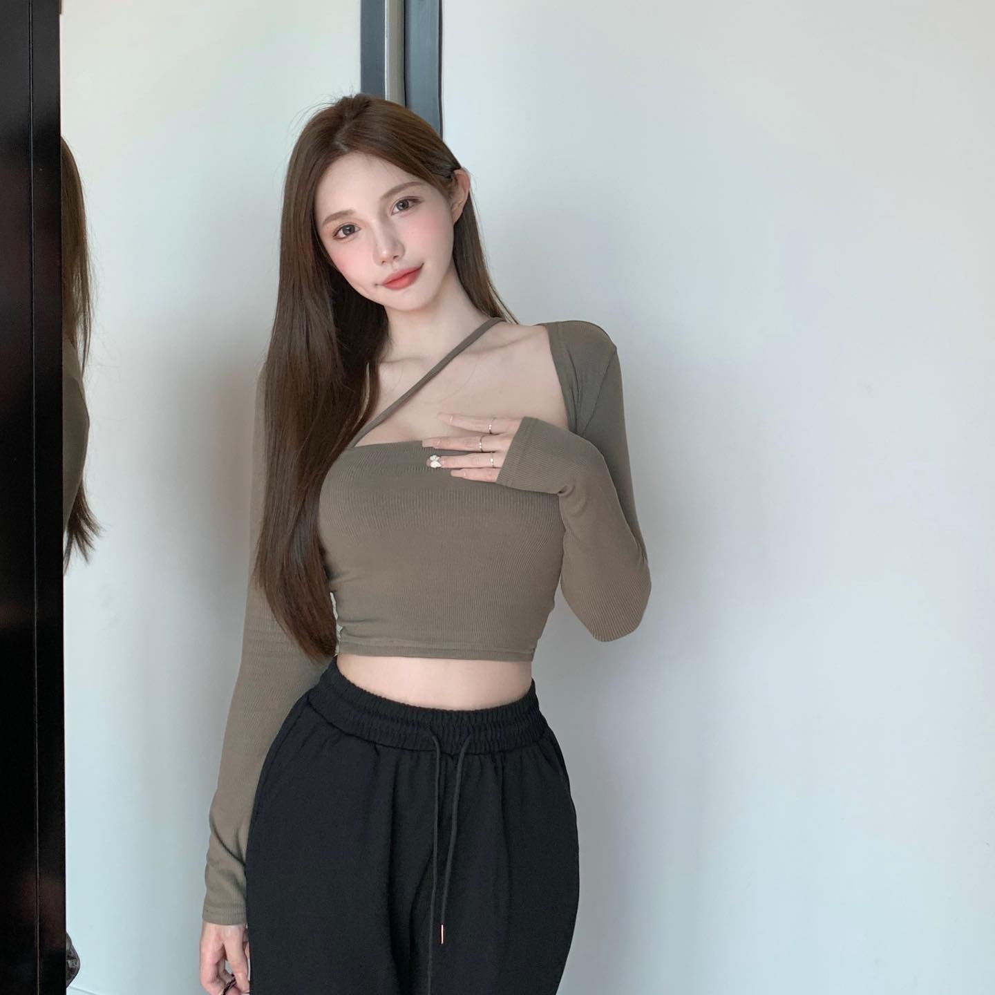 Long sleeve outer & slanted strap tube set