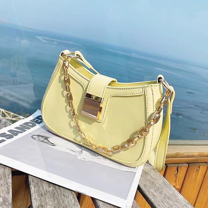 PU chain shoulder bag