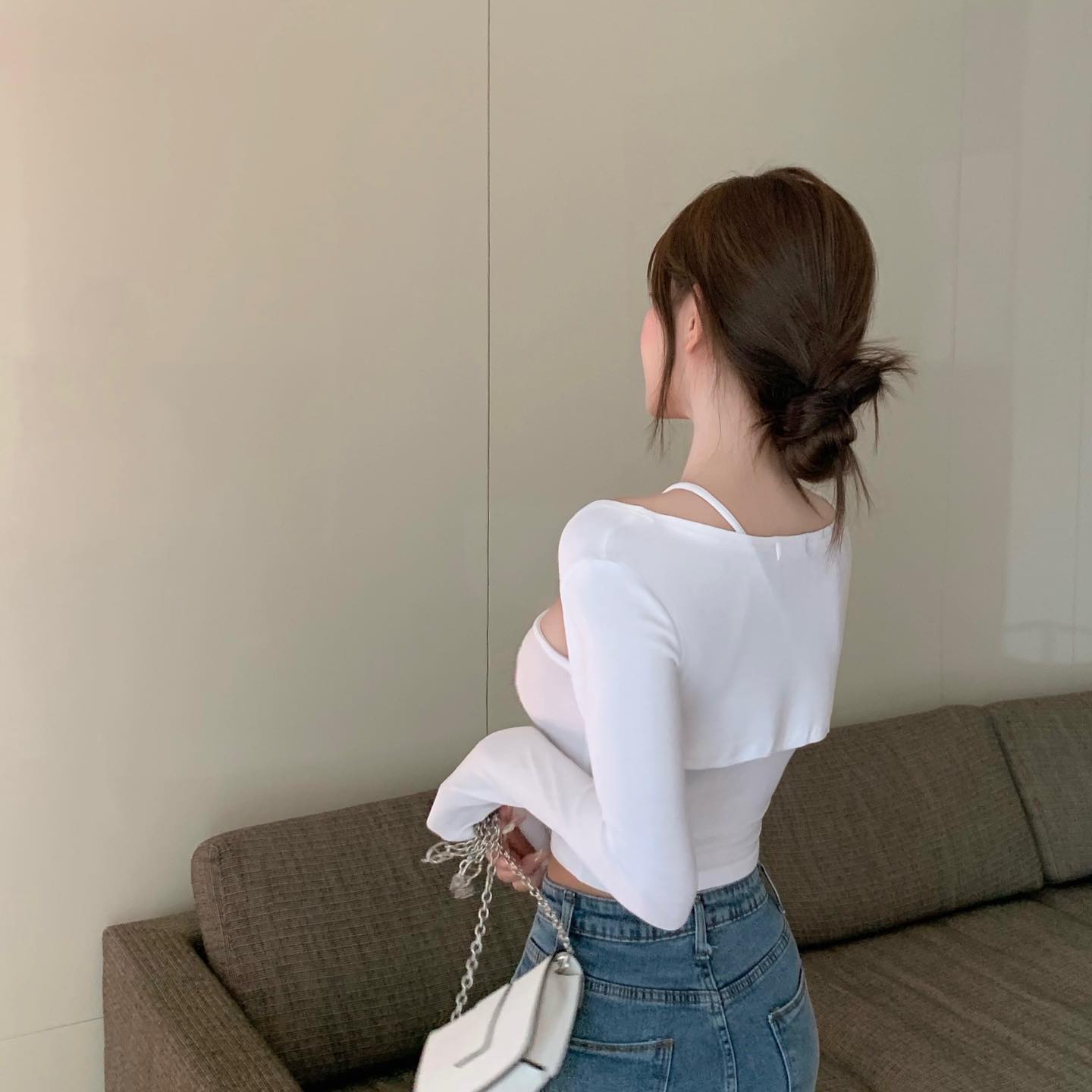 Long sleeve outer & slanted strap tube set