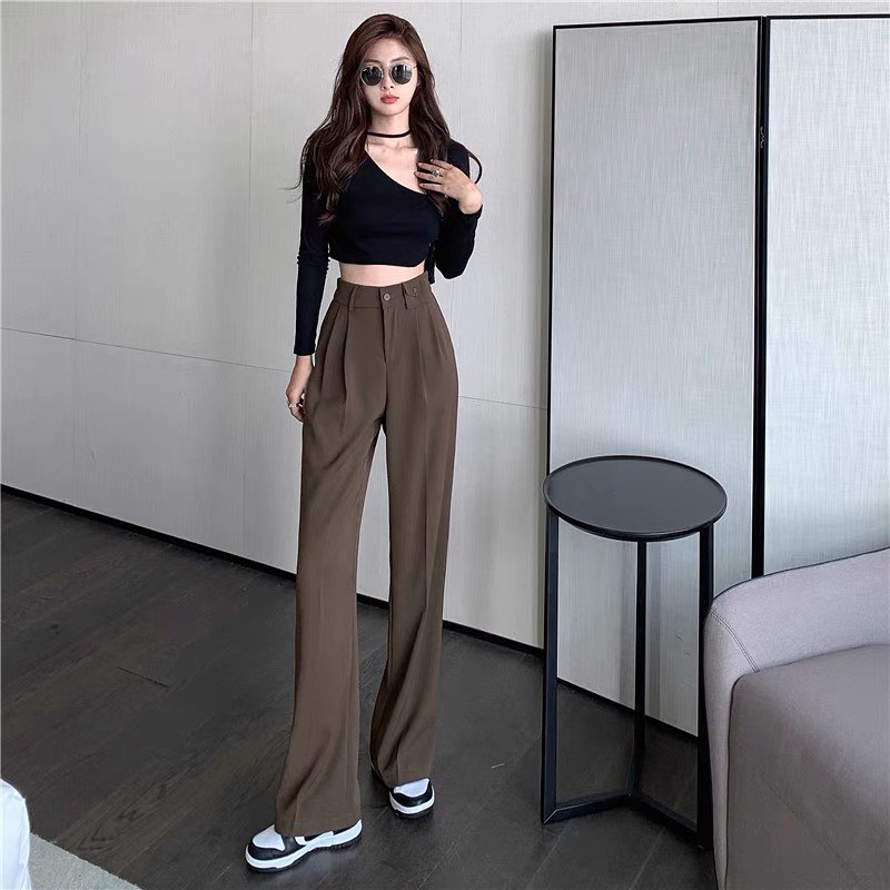 Mini pocket high waist straight trouser