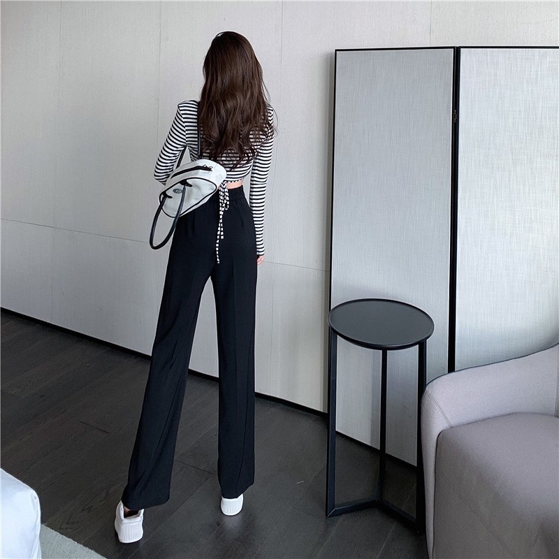 Mini pocket high waist straight trouser