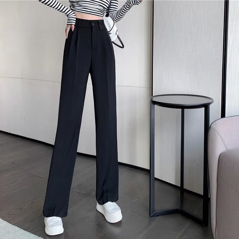 Mini pocket high waist straight trouser