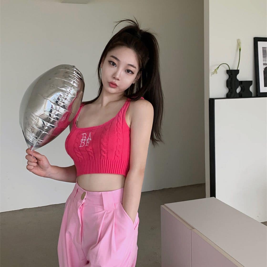 Babe Sleeveless Knitted Top