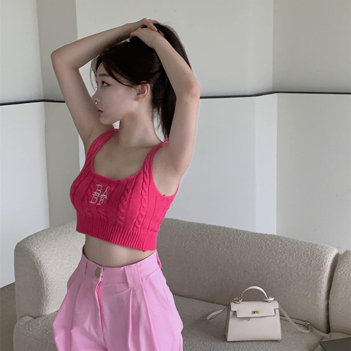 Babe Sleeveless Knitted Top