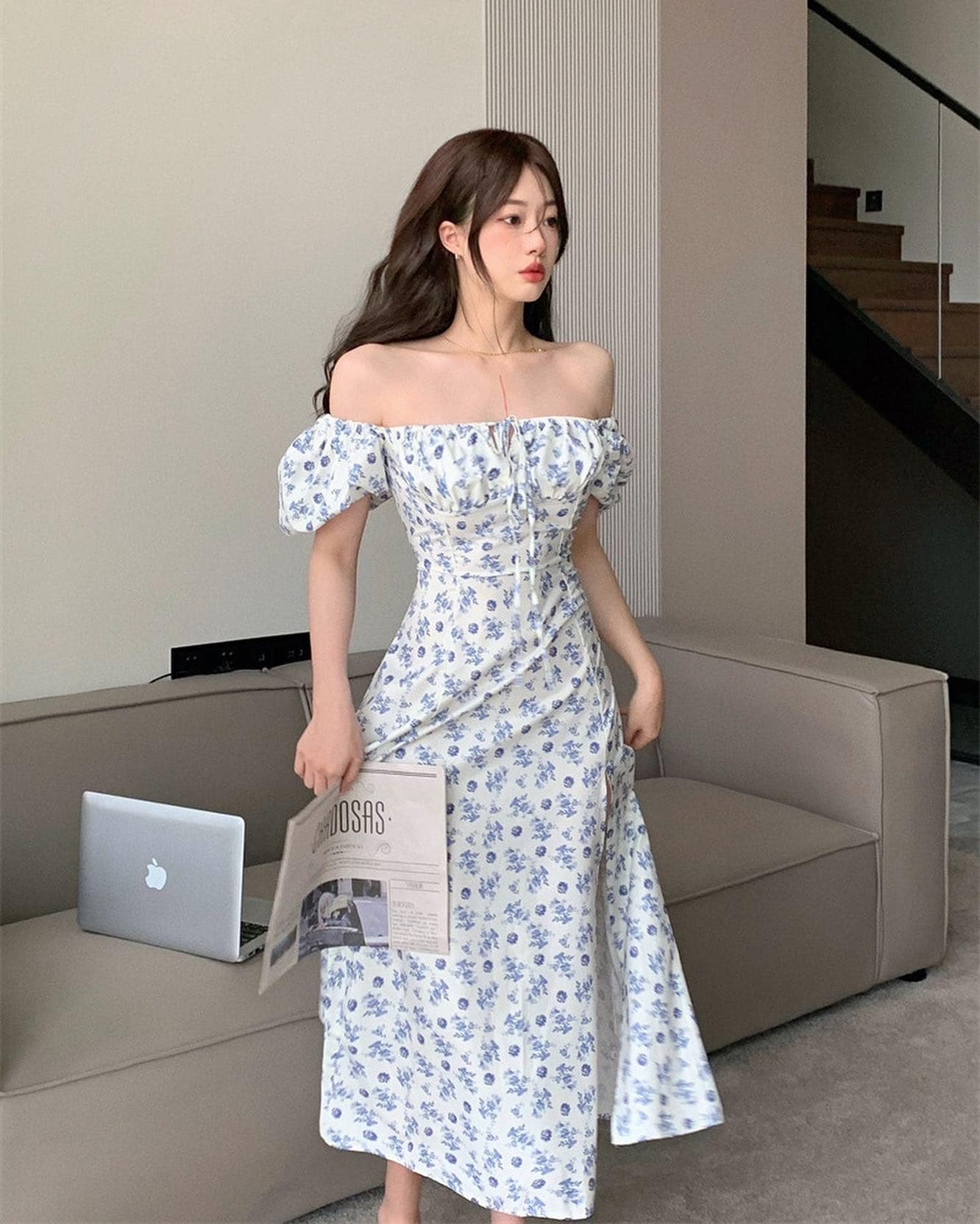 French Floral Maxi Dress