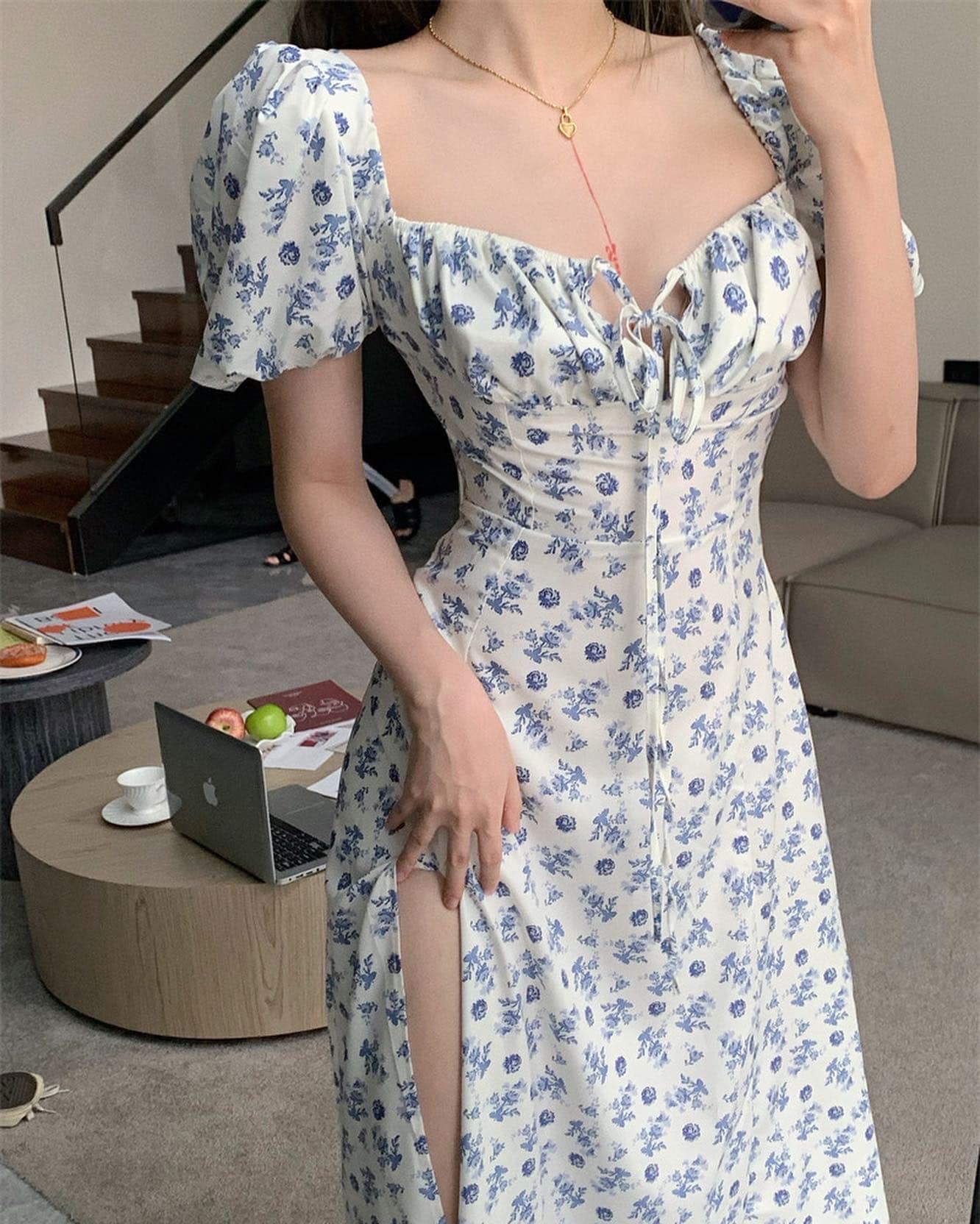 French Floral Maxi Dress