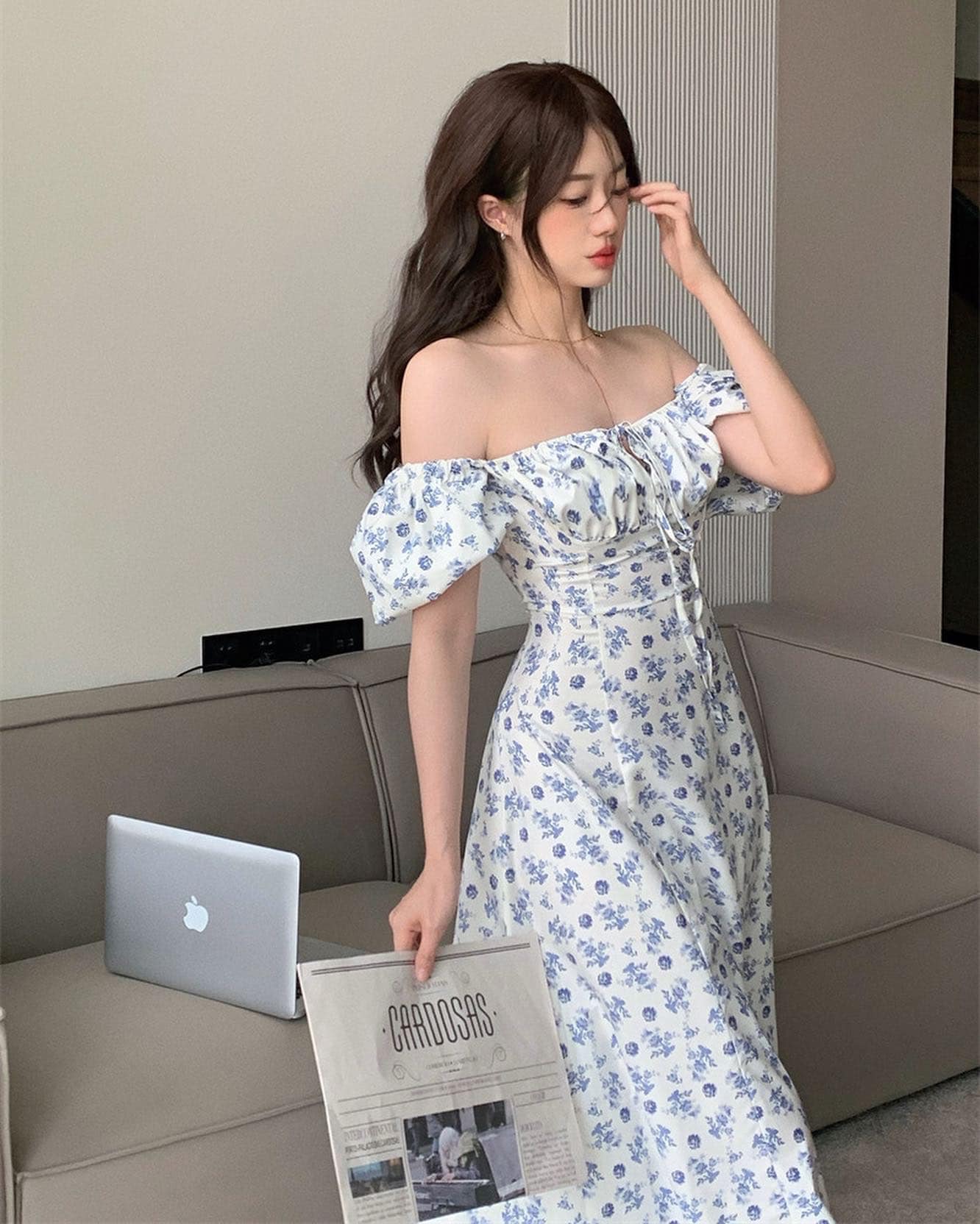 French Floral Maxi Dress