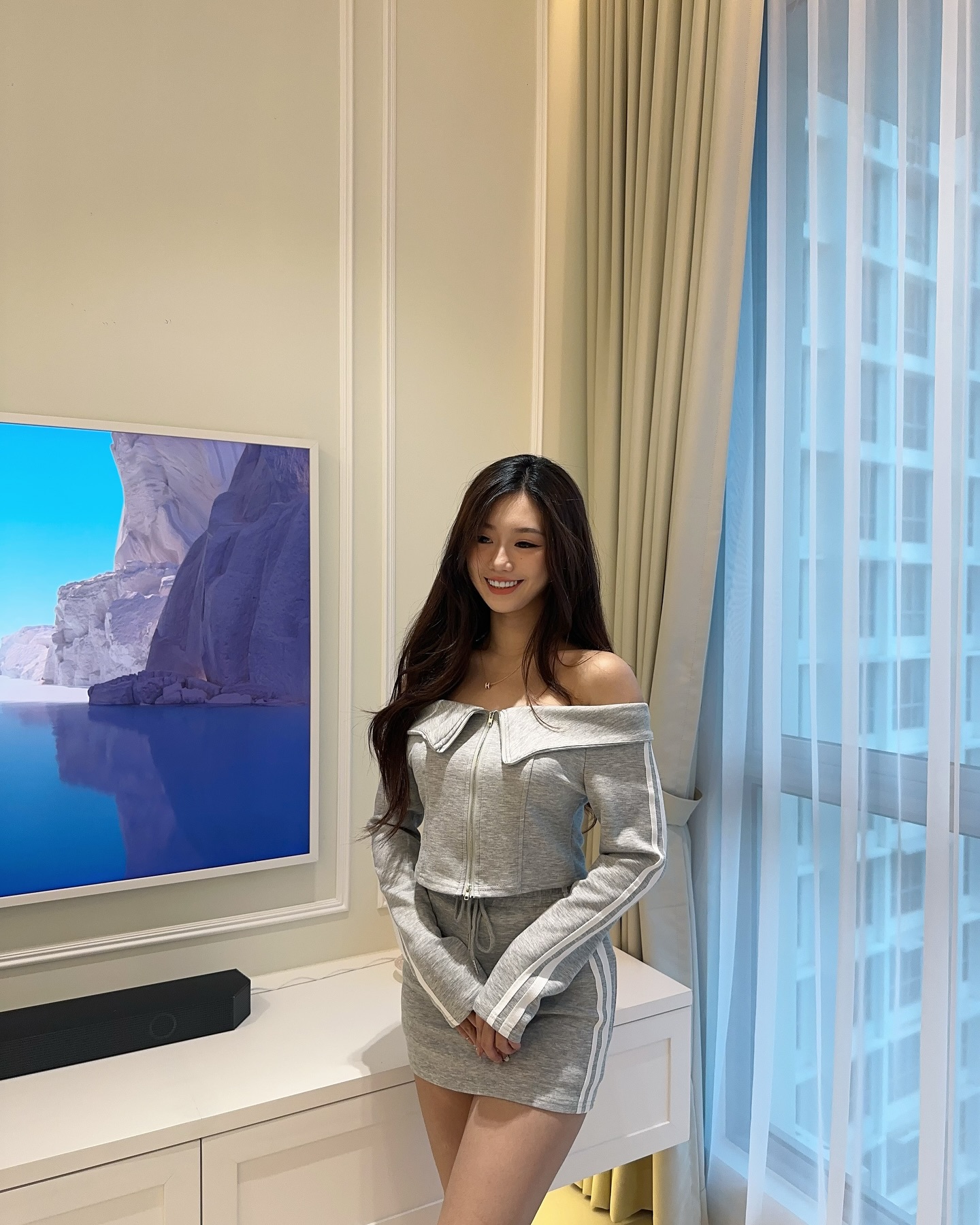 Off Shoulder Blouse & Skirt Set