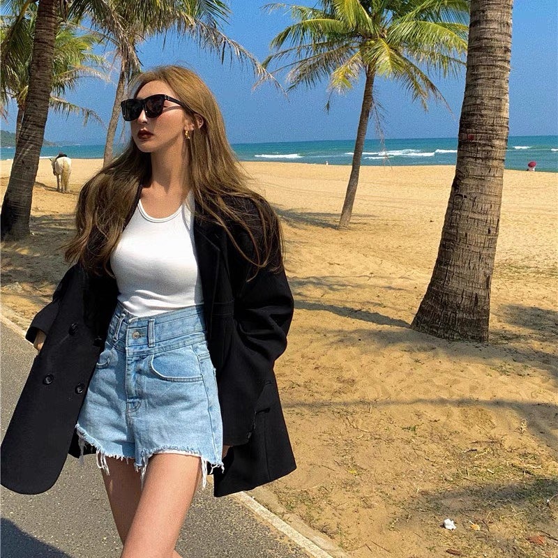 Rena denim high waist shorts