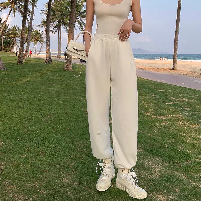 High waist strappy pants